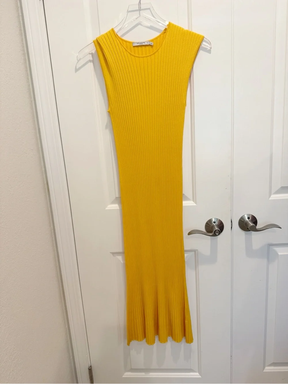 M.M.LAFLEUR Dylan Dress  Slinky Knit Tuscan Yellow size Small